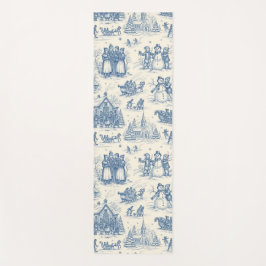 Blue Winter Toile Chinoiserie Yogamatte