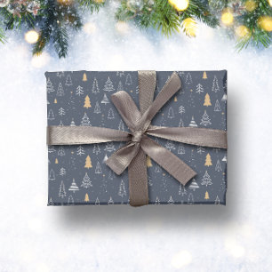 Blue Winter Weihnachten Geschenkpapier