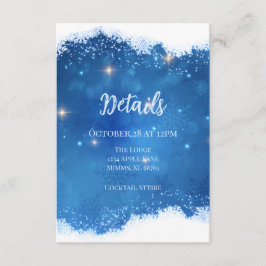 Blue Winter Wonderland Details Card | Snowflakes Begleitkarte