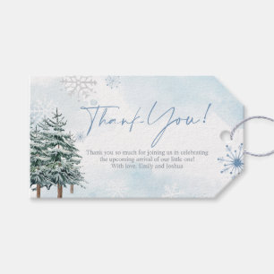 Blue Winter Wonderland - Geschenk und Gefallen Geschenkanhänger