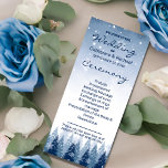 Blue Winter Wonderland Pine Christmas Programm<br><div class="desc">Wenn Sie ein Hochzeitsthema suchen, das die bezaubernde Schönheit des Winters einfängt, dann ist ein blaues Winterwunderland Kiefernwald Weihnachtszeitgestaltung die perfekte Wahl für Sie. Dieses Design verbindet Elemente der rustikalen Winterwunderlandhochzeit mit der Hochzeit des Pinienwaldes und macht sie zu einem festlichen und romantischen Fest der glücklichen Urlaubssaison. Das Thema der...</div>