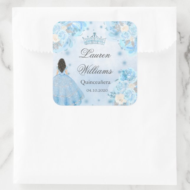 Blue Winter Wonderland Quinceanera Sticker (Tasche)