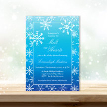 Blue Winter Wonderland Snowflake Baby Dusche