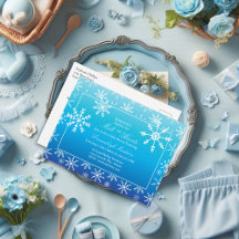 Blue Winter Wonderland Snowflake Baby Dusche