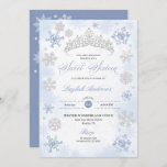 Blue Winter Wonderland Snowflake Sweet 16 Einladung<br><div class="desc">Blue Winter Wonderland Snowflake Sweet 16 Einladung</div>