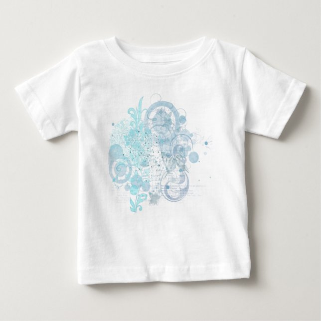 Blue Wirbel Baby T-shirt (Vorderseite)