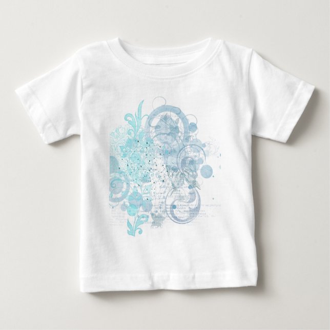 Blue Wirbel Baby T-shirt (Vorderseite)