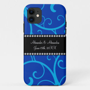Blue Wirbel Gastgeschenke Hochzeiten Case-Mate iPhone Hülle