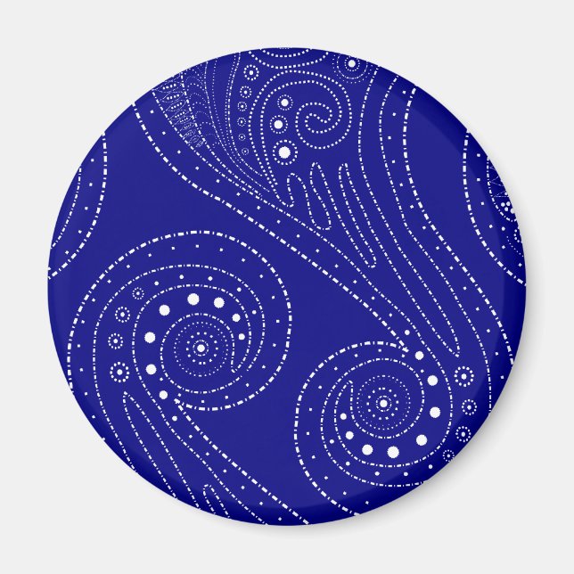 Blue Wirbel Magnet (Vorne)