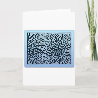 Blue Wirbel Maze Feiertagskarte