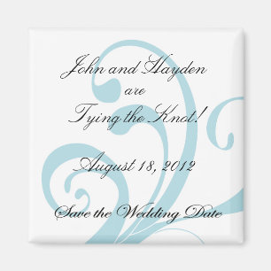 Blue Wirbel Rettete das Magnet für das Hochzeitste