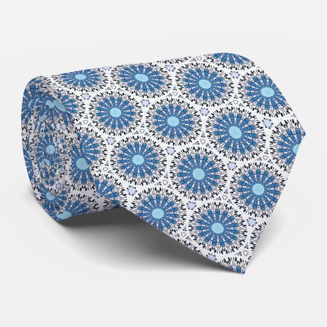 Blue Wish Neck Tie Krawatte (Gerollt)