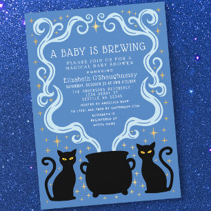 Blue Witchy Baby veranstaltet Baby Shower für Jung Einladung