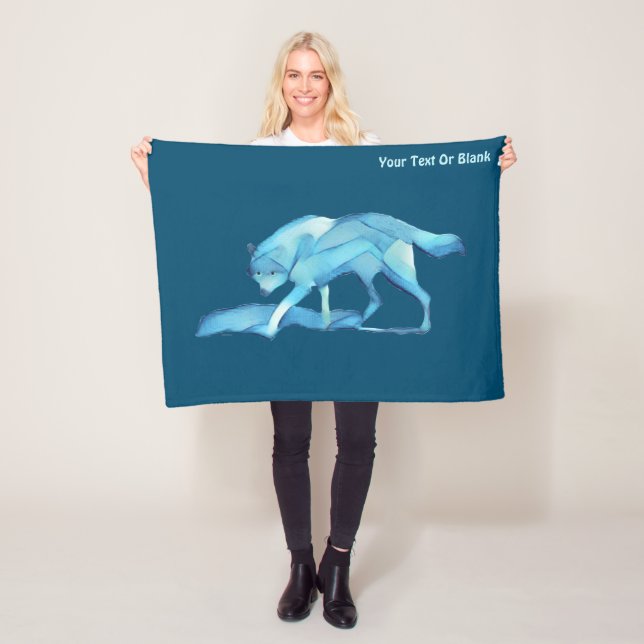 Blue Wolf Fleecedecke (Beispiel)