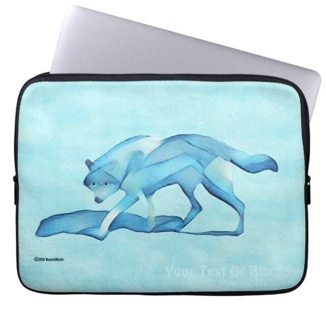 Blue Wolf Laptop Sleeve (Vorderseite)