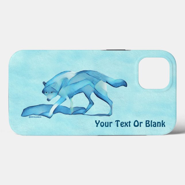 Blue Wolf On Snow Case-Mate iPhone Case (Rückseite (Horizontal))