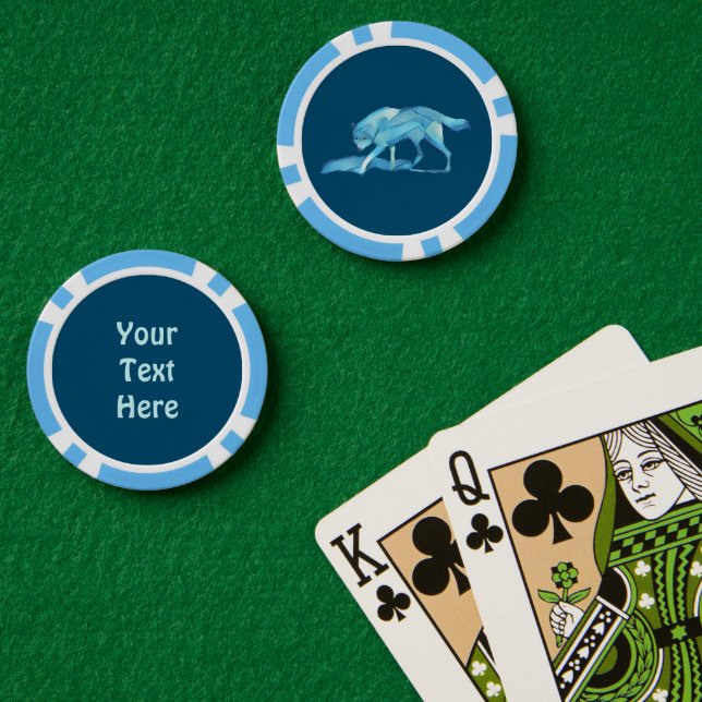 Blue Wolf Pokerchips (Pokertisch (doppelt))