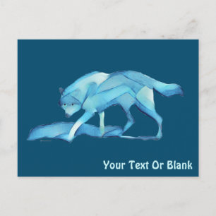 Blue Wolf Postkarte
