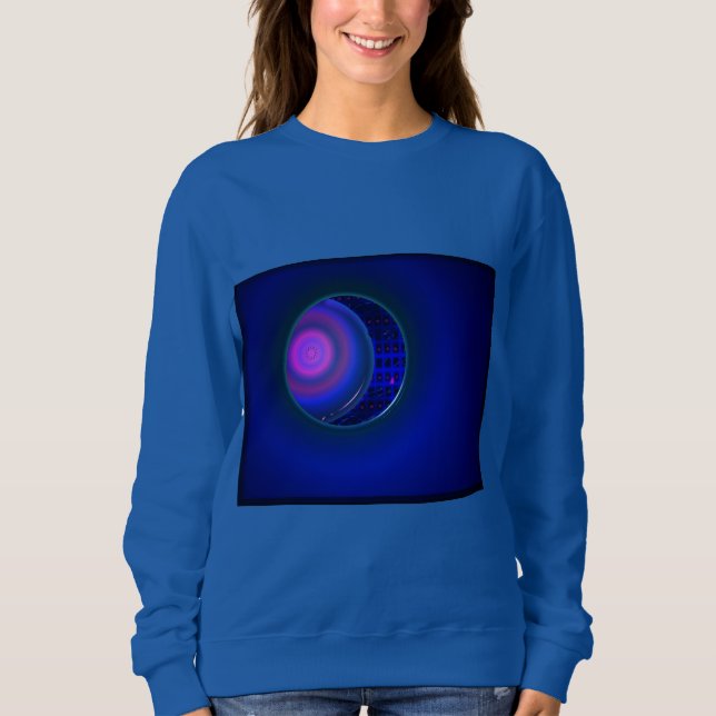 Blue Woman's Purple Sphere Sweatshirt (Vorderseite)