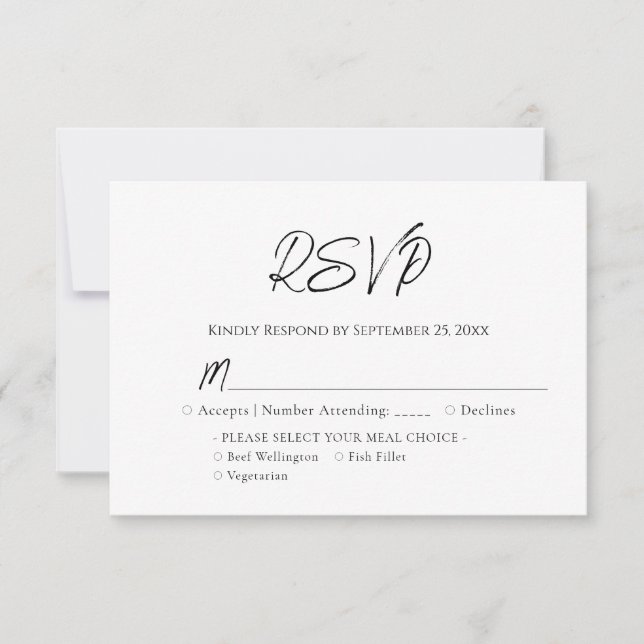 Blue Wood Wedding RSVP Karte (Vorderseite)