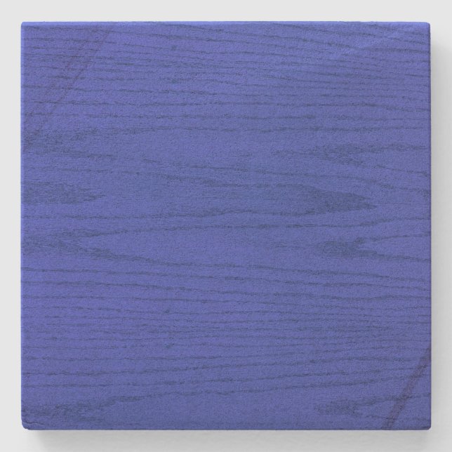 Blue Woodgrain Square Untersetzer (Vorderseite)