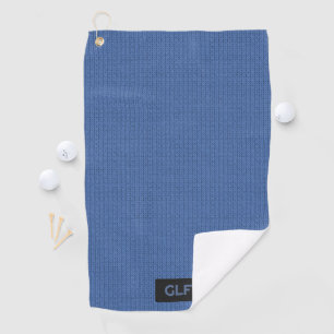 Blue Wool Strick - Benutzerdefinierte Initialen / Golfhandtuch