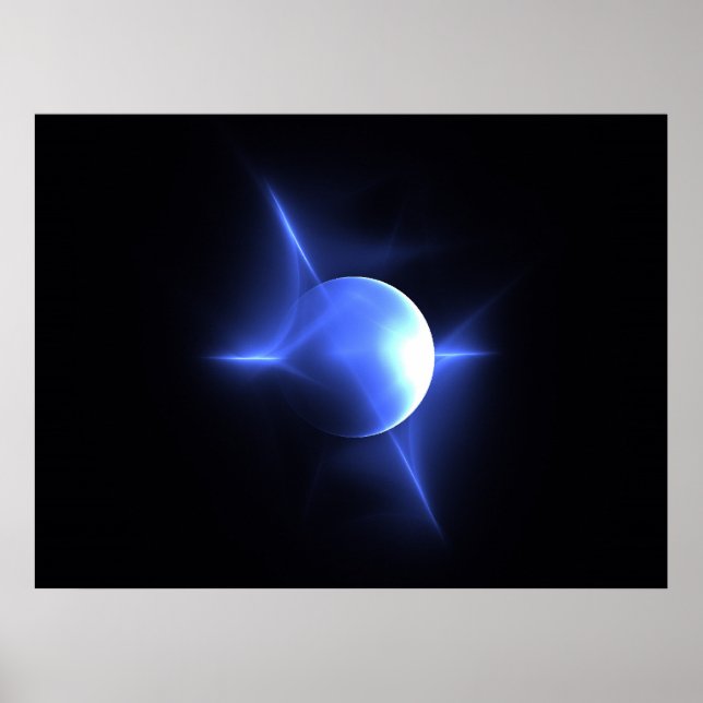 Blue World Print Poster (Vorne)