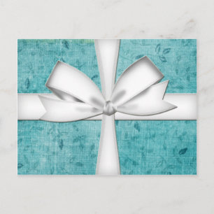 Blue Wrapping Geschenk Postkarte