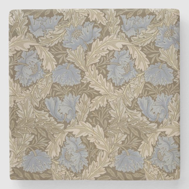 Blue Wreath Pattern (von William Morris) Steinuntersetzer (Vorderseite)