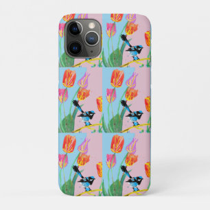 Blue Wren Bird Pink und Blue Blumen Case-Mate iPhone Hülle