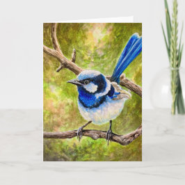 Blue Wren - Dankeskarte