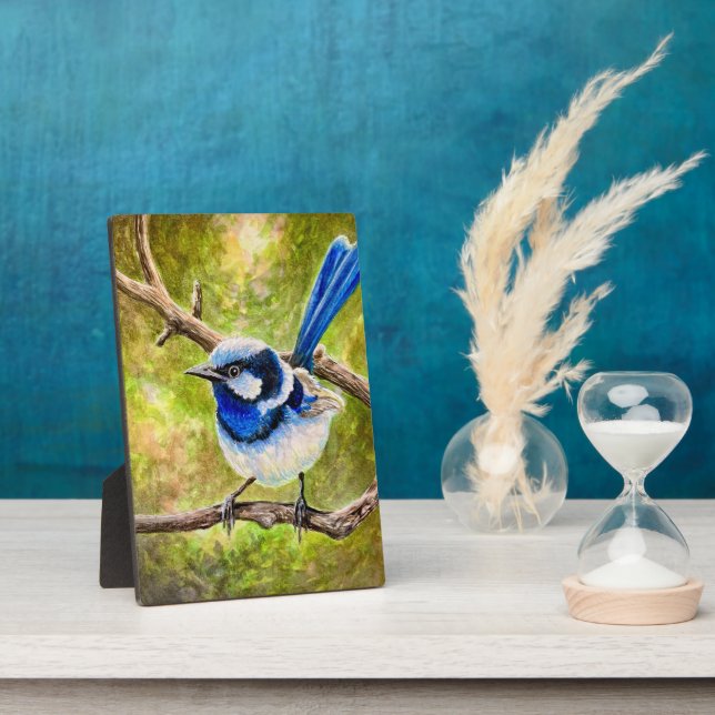 Blue Wren - Fotoplatte (Seite)