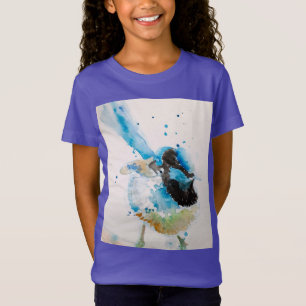 Blue Wren Watercolor Painting Australian Birds T-Shirt