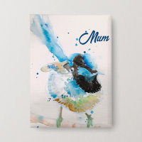 Blue Wren Wrens Watercolor Baby Blue Australian