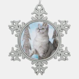 Blue XMAS 2018 Schneeflocken Zinn-Ornament