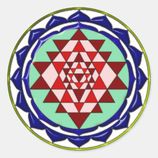 BLUE YANTRA RUNDER AUFKLEBER