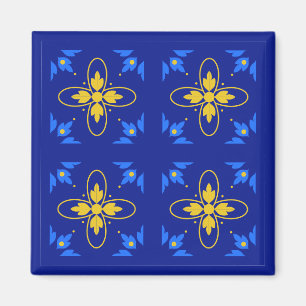 Blue & Yellow Azulejo Magnet