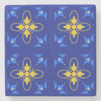 Blue & Yellow Azulejo (Mini) Untersetzer