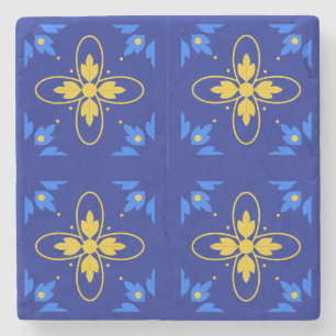 Blue & Yellow Azulejo (Mini) Untersetzer