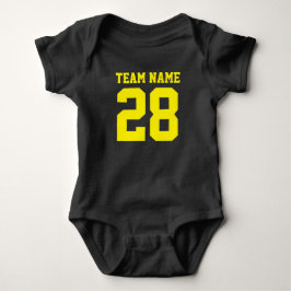 Blue Yellow Baby Football Jersey Sports Romper Strampler