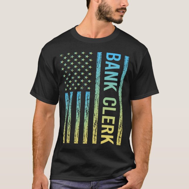 Blue Yellow Bank Clerk T-Shirt (Vorderseite)