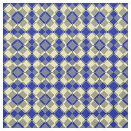 Blue Yellow Checker Argyle Pattern Stoff