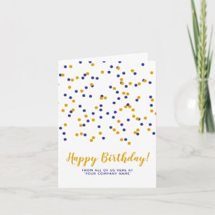 Blue Yellow Confetti Custom SVG Happy Birthday Karte