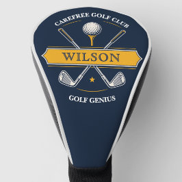 Blue Yellow Golf Club Logo Headcover