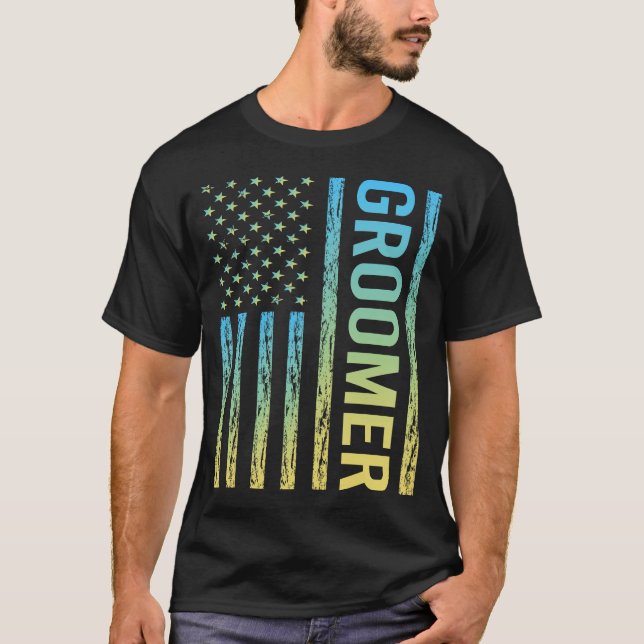 Blue Yellow Groomer T-Shirt (Vorderseite)