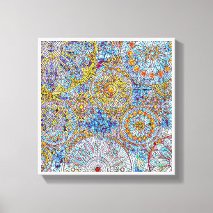 Blue & Yellow Leinwand Wall Art12" x 12", 1,5",