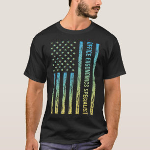 Blue Yellow Office Ergonomics Specialist T-Shirt