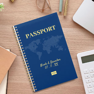 Blue & Yellow Passport-Hochzeit in Urlaubsort Planer