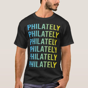Blue Yellow Philatelie Postage Briefmarke Briefmar T-Shirt