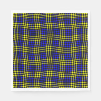 Blue Yellow Plaid Checker Seamless Pattern Serviette